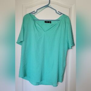 Apt. 9 Women's Green Polka Dot Blouse Size Xl